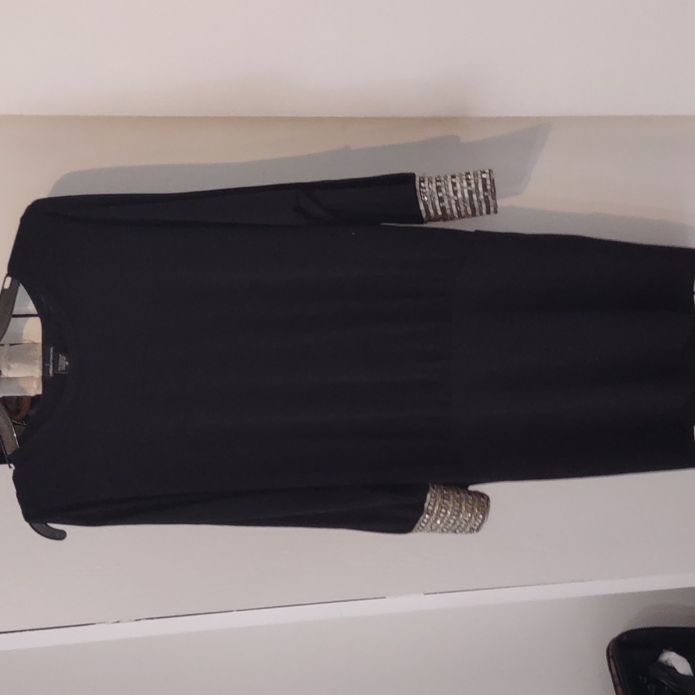 Beautiful black dress with beaded wrists